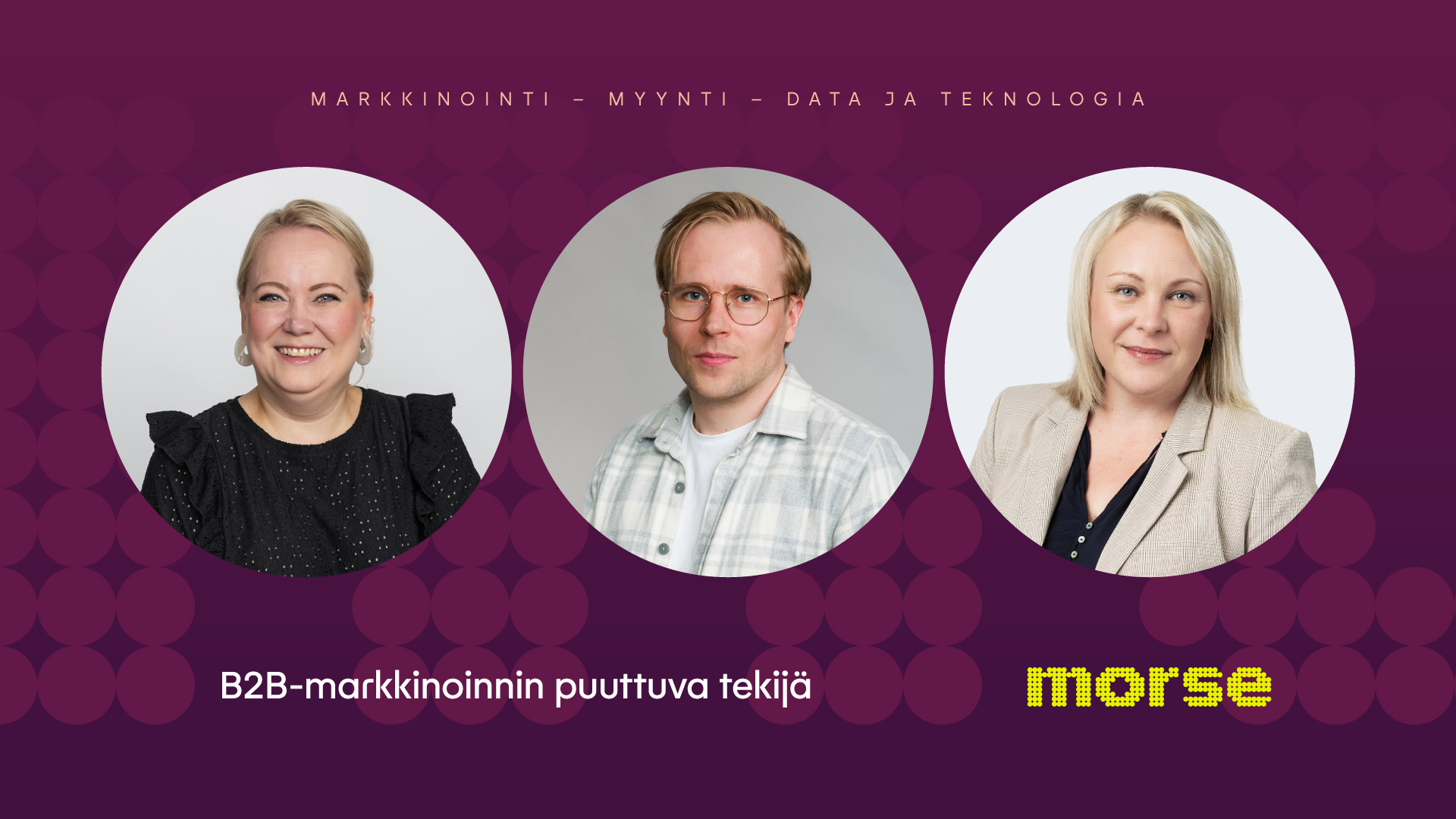 Myynninmaailma on jatkossa Morse